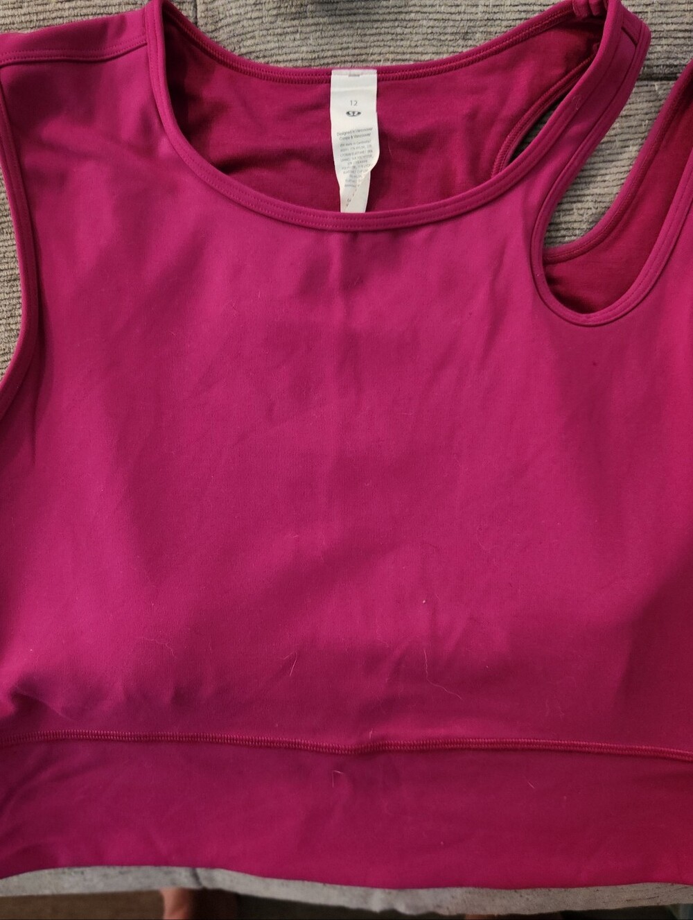 lululemon athletica Mastered Motion Cropped Tank in Raspberry